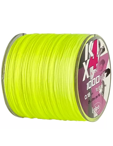 Kolpo Braid Braid Braid Yellow Coil from 1000 meters