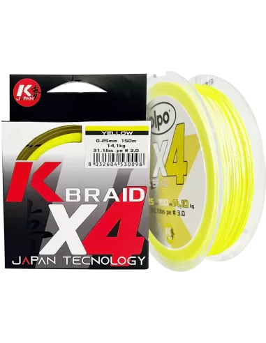 Kolpo Braid Braid Braid Yellow Coil from 150 meters