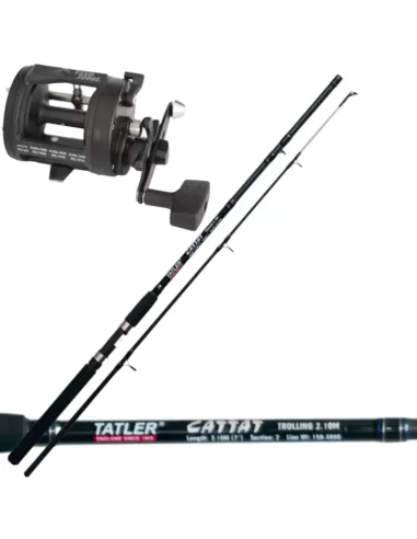 Kit Pesca Dalla Barca Traina Drifting Deep Jig Canna e Mulinello-Pescaloccasione