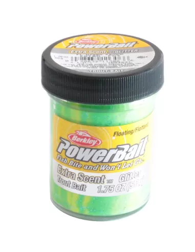 Berkley Powerbait Glitter Trout Bait Batter for Trout Green Yellow