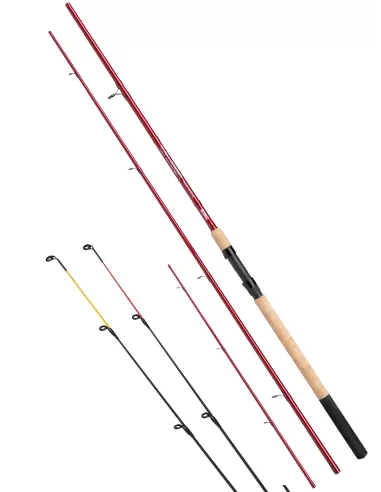 Mitchell Tanager Red Canna da Pesca Feeder in Carbonio 3 sezioni