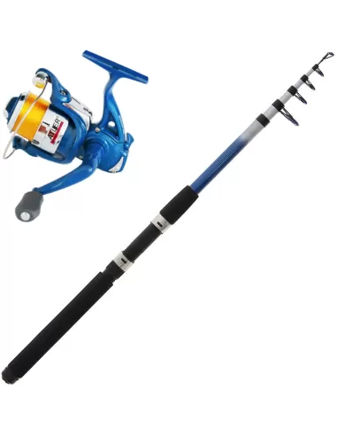 Kit Pesca Tutto Fare Spinning Trota Lago Recupero Canna mulinello e Filo-Pescaloccasione