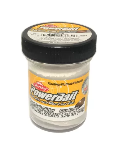 Berkley Powerbait Glitter Trout Bait White Crustacea Batter for White Trout