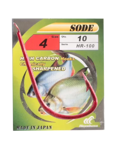 Hayabusa HR-100 Ami da Pesca High Carbon Rossi Micro Barb 10 pz-Pescaloccasione