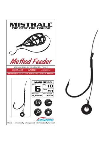 Mistrall Ami Legati Per la Pesca method Feeder 10 cm 10 Ami