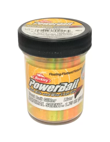 Berkley Powerbait Glitter Trout Bait Taste Liver Rainbow Pasta