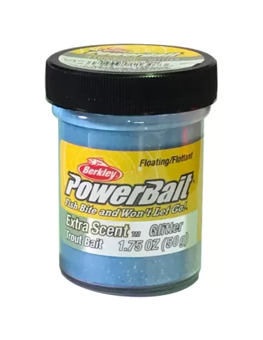 Berkley Powerbait Glitter Trout Bait White Neon Blue Extra Scent Trout Batter