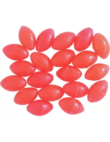 Kolpo Oval Beads Red Perline Ovali Rosse Fluo 20pz