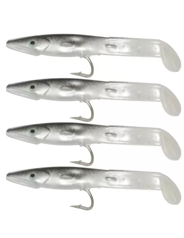 Kolpo Fantastic Eel Natural Silicon Eel with Hook 4 pcs 