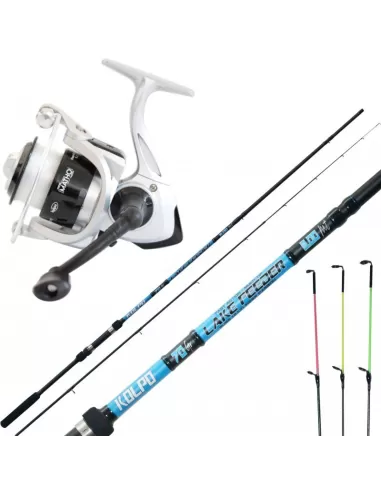 Kit Pesca Feeder Canna 3 Vette Mulinello e Filo