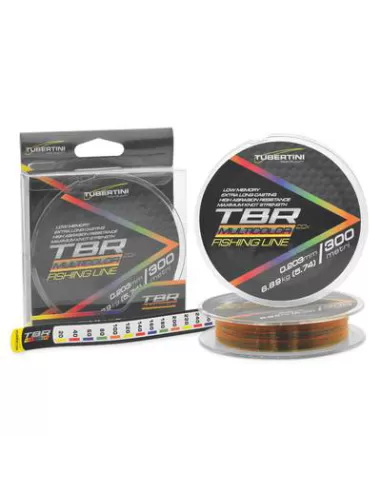 Tubertini TBR Fishing Monofilament Multicolor 300 mt Color Variation Every 20 mt