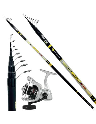 Bolognese Fishing Kit with Carbon Rod 6 Meters Reel 7 bb