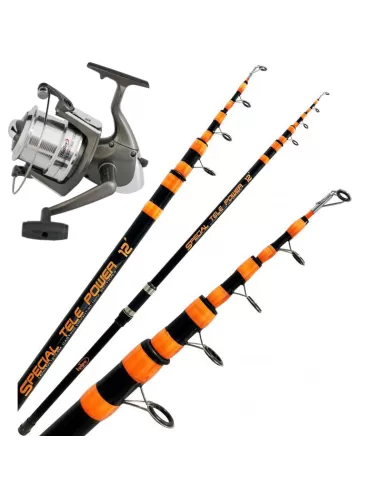 Kit Fishing Bottom Surf Beach Pier Cliff Telescopic Rod with Reel