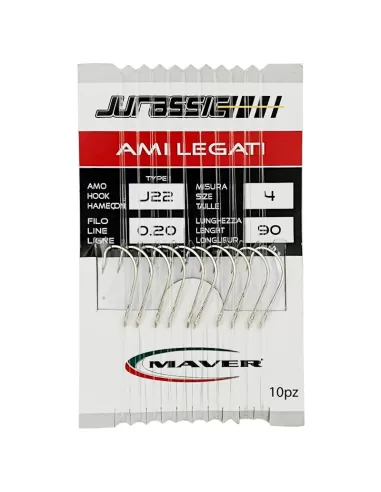 Maver Ami Legati Jurassic J22 10 Ami Lunghezza Filo 90 cm