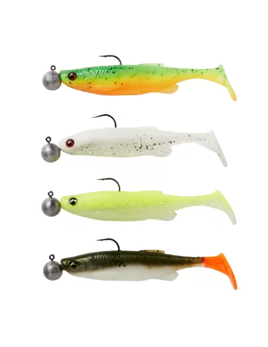 Savage Gear Fat Minnow T-Tail RTF Kit 4 Pesce Esca Spinning Armato 7.5cm 5 gr