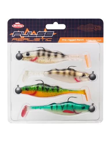 Berkley Pulse Realistic Perch Prerigged 4 pcs 70 mm