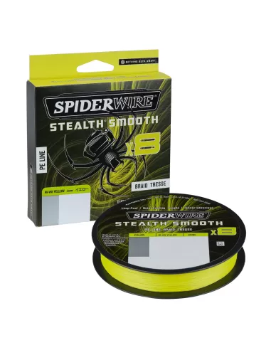 Spiderwire Stealth Smooth8 X8 PE Braid Braid 8 Heads 150mt Yellow