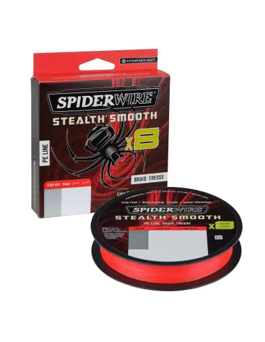 Spiderwire Stealth Smooth8 X8 PE Braid Trecciato 8 Capi 300mt Red