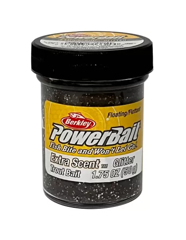 Berkley Powerbait Glitter Trout Bait Smoke Fire Extra Scent Pastella per Trote