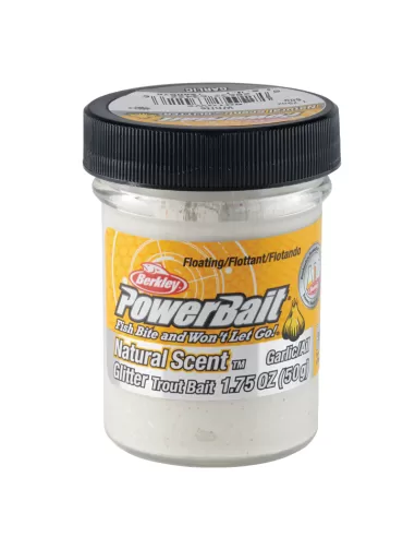 Berkley Powerbait Glitter Trout Bait White Batter for Trout Garlic