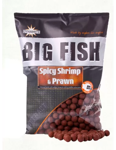 Dynamite Bait Spicy Shrimp Boilies 15 mm 1.8 kg