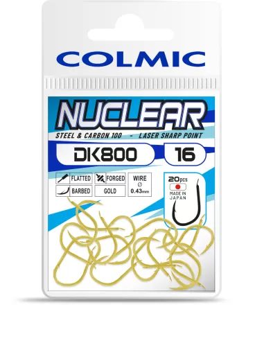 Colmic Nuclear DK800 Gold Fishing Hooks 20 pcs