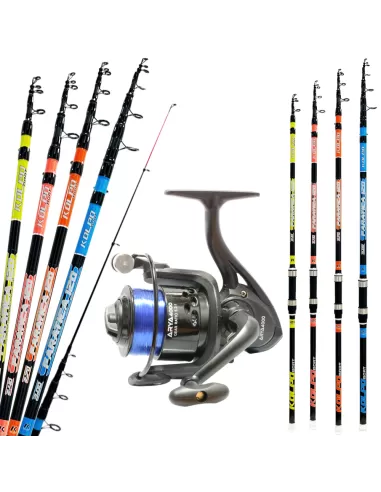 Kolpo Bolentino Fishing Kit Carbon Rod 120 gr + Reel + Line