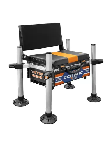 Colmic Veteran 110 Basic Station Seat Bench with 36 mm Legs and Reclining Backrest