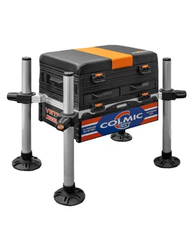 Colmic Veteran 400 Basic Station Bench with 36 mm Legs + Side Drawer Module + Two Front Drawers Module