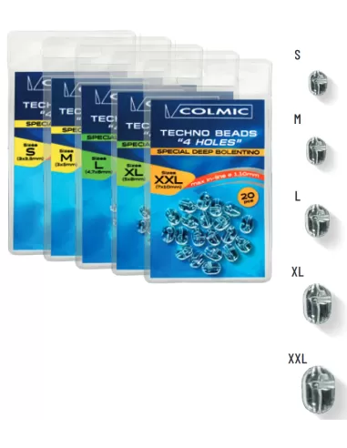 Colmic Techno Beads 4 Holes 20 pcs