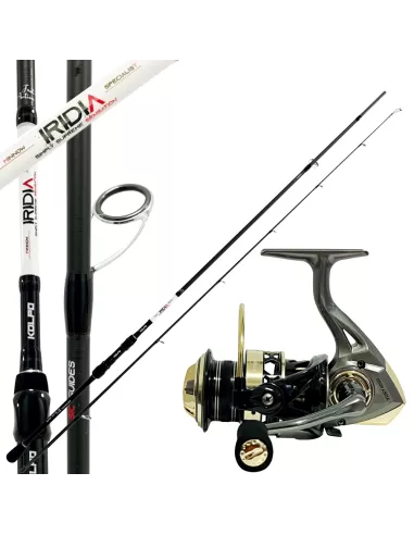 Kolpo Sea Spinning Kit Special Sea Bass and Mangianze Carbon Rod 14 Bearings Reel