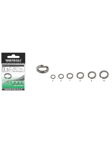 Mistrall Split Ring Strong 10 pcs