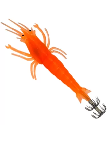 Kolpo Totanara Shrimp Cuttlefish Jig Offer 10 Cm Orange Color with Passing Rod