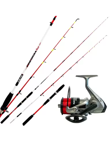 kolpo kit pesca dalla barca bolentino canna concordia one + mulinello nanga + filo