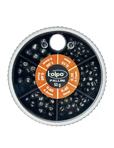 Kolpo Mascot Pallini Calibrati Spaccati 50 gr sei Misure-Pescaloccasione