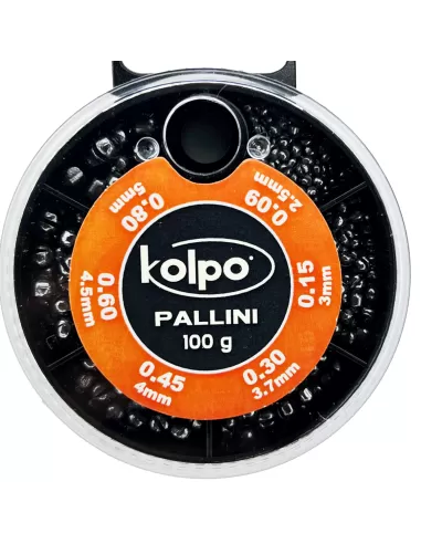 Kolpo Mascot Pallini Calibrati Spaccati 100 gr sei Misure-Pescaloccasione