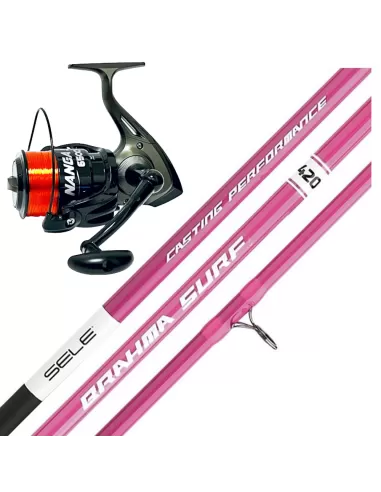 Combo Surfcasting Sele Brahma 3 section 4.20m + Nanga Surf Reel