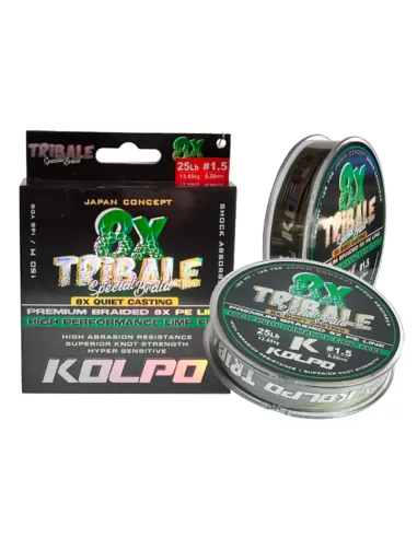 Kolpo Tribal Braided 8 Ply Green 150mt