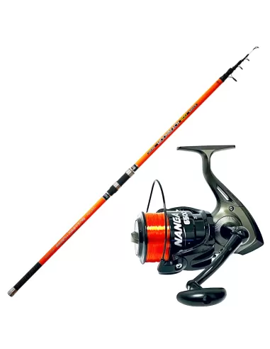 Surfcasting Fishing Kit 170g Carbon Rod Kolpo 6500 Reel with Line