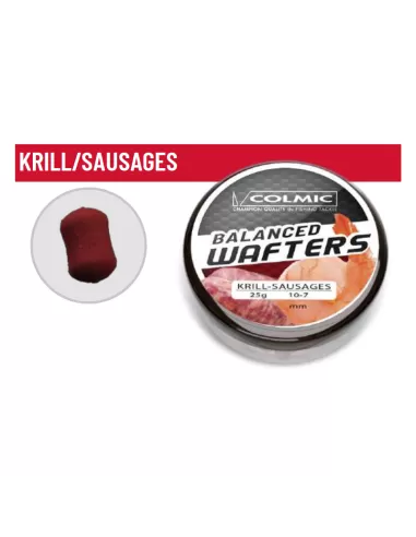 Colmic Balanced Wafters 25 gr Krill/Sausages Esche Morbide a Galleggiamento Bilanciamento 