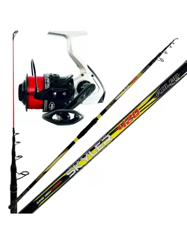 Kit Surfcasting Canna in Carbonio 420 + Mulinello Talent con Filo