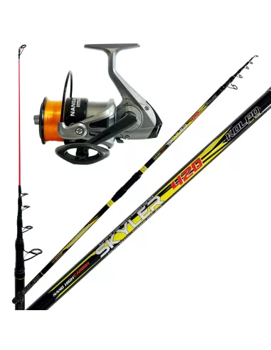 Kit Surfcasting Canna in Carbonio 420 + Mulinello Nanga con Filo-Pescaloccasione