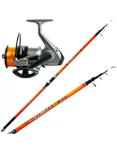 Kolpo Surfcasting Fishing Kit 170 gr Carbon Rod + Nanga Reel