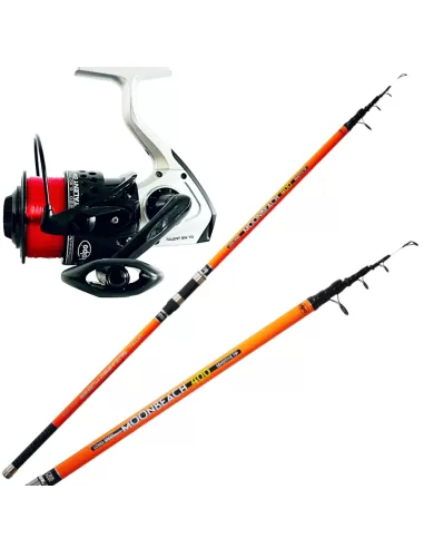 Kolpo Surfcasting Fishing Kit 170 gr Carbon Rod + Nanga Reel