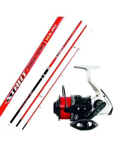 Kolpo Surfcasting Sea Fishing Kit with 4.20 m 230 g rod, reel and line