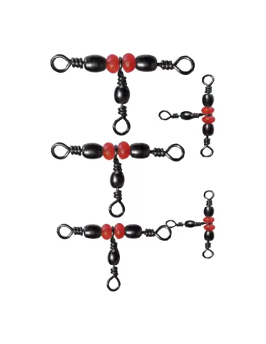 Yuki Triple Swivels with Red Beads