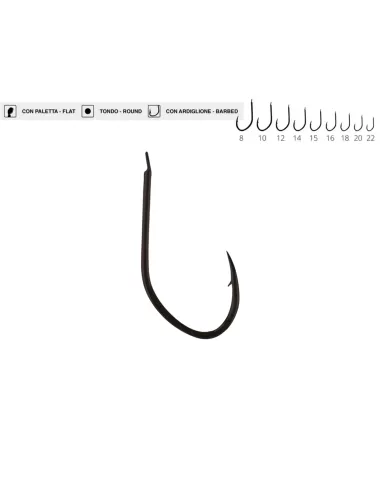 Maver Katana 1255 ami da pesca Amo a becco d’aquila con paletta e ardiglione 20 pz