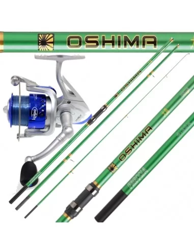 kit Surf Casting Canna Carbonio 3 pezzi Mulinello e Filo da Pesca-Pescaloccasione