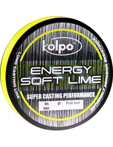 Filo da Pesca Energy Soft Lime Kolpo 500 mt 