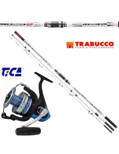 Kit Surf Casting Combo Top Canna Trabucco Deylan Mulinello Tica-Pescaloccasione